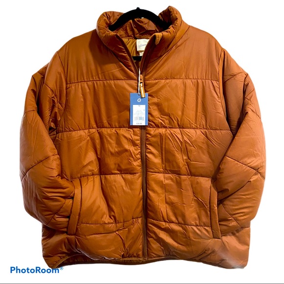 Universal Thread Burnt orange puffer jacket - Picture 1 of 4